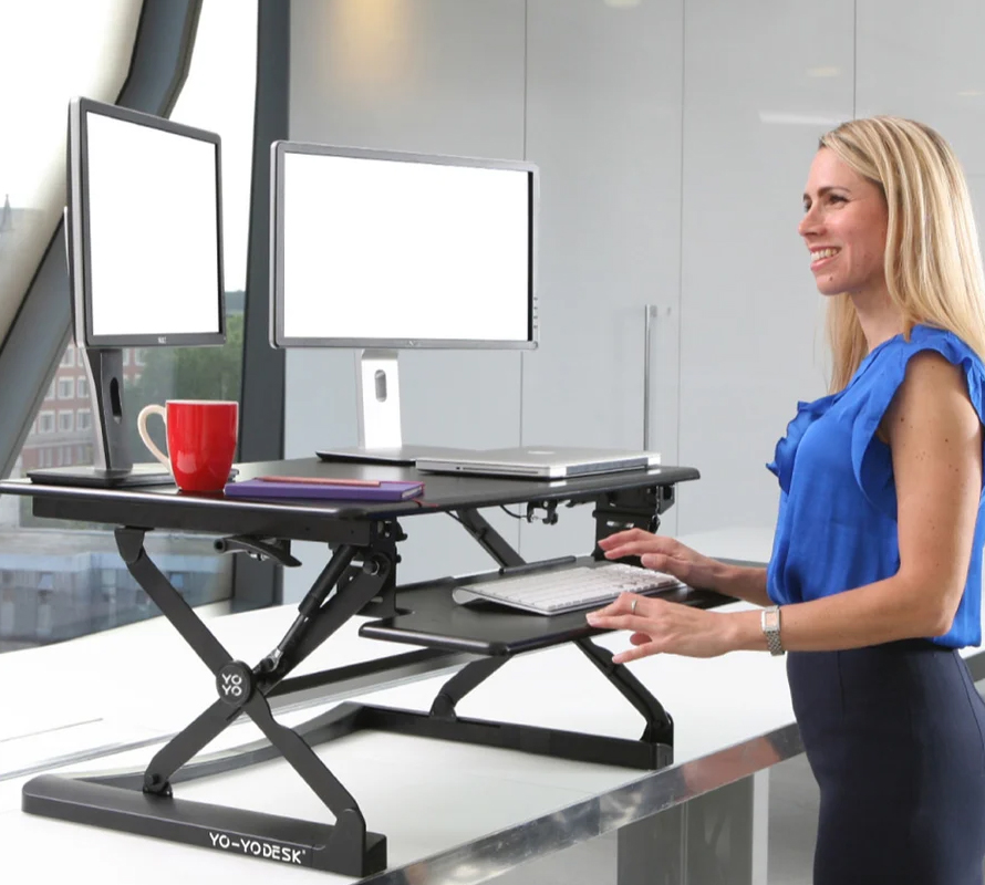 YO-YO DESK 90 - Dual Monitor Standing Desk Converter 1 YO-YO 90 Standing Desk Converter
